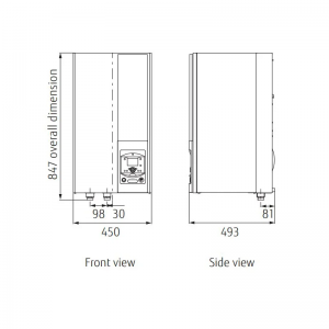 Poza Pompa de caldura aer-apa split R32 Fujitsu WSYA080ML3-WOYA080KLT- dimensiunie unitate interoara