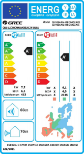 Poza Aparat de aer conditionat tip coloana de podea Inverter Gree R32 T-Fresh GVH24AM-K6DNC7A 24000 BTU - clasa energetica