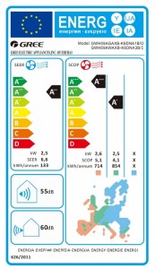 Poza Aparat de aer conditionat Gree Cosmo Inverter R32 GWH09AWAXB-K6DNA3B 9000 BTU - clasa energetica