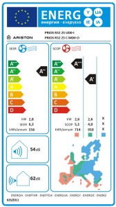 Poza Aparat aer conditionat inverter ARISTON PRIOS 25 - 9000 BTU - clasa energetica