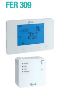 Poza Termostat de ambient programabil fara fir Ferroli FER 309