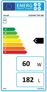 Poza Clasa energetica Boiler cu o serpentina Ferroli ECOUNIT TOP 200 - 200 litri