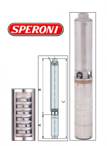 Poza 1 Pompa submersibila multietajata pentru put Speroni SP/TR 140-36, 4 kW, debit 8,4 m³/h