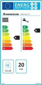 Poza Centrala termica in condensatie de pardoseala IMMERGAS HERCULES 25 cu boiler inox 120 litri. clasa energetica