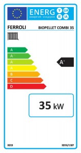 Poza Clasa energetica Cazan din otel cu functionare pe peleti/lemn FERROLI BioPellet COMBI 35 - 35 kW