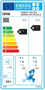 Poza Clasa energetica Pompa caldura aer apa FERROLI OMNIA LIFE M HI3 6 - 6 kW