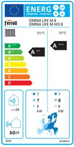 Poza Clasa energetica Pompa caldura aer apa FERROLI OMNIA LIFE M HI3 8 - 8 kW