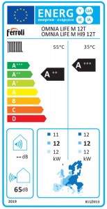 Poza Clasa energetica Pompa caldura aer apa FERROLI OMNIA LIFE M HI9 12T - 12 kW