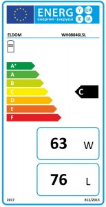 Poza Clasa energetica Boiler termoelectric orizontal cu o serpentina ELDOM 80 litri