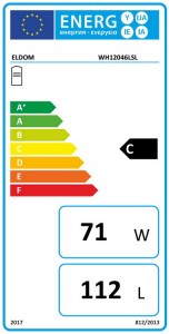 Poza Clasa energetica Boiler termoelectric orizontal cu o serpentina ELDOM 120 litri