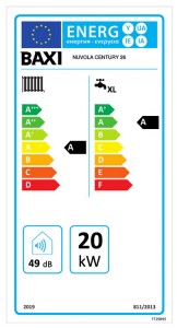 Poza Clasa energetica Centrala termica pe gaz in condensatie BAXI NUVOLA CENTURY 24 boiler 45L incorporat