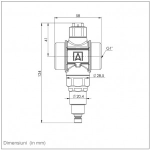 Poza Dimensiuni Ventil protectie anti-inghet Afriso 1 AAV