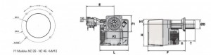 Poza Arzator gaz NC21 GX207/8 DN20/20 T2 - dimensiuni