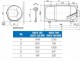 Boiler termoelectric orizontal DRAZICE OKCV-dimensiuni