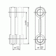 Element calorifer tubular Tesi 2, alb, h=2000 mm IRSAP 4