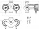 Dimensiuni Pompa dubla cu turatie variabila IMP PUMPS NMTD SMART 32/40-180