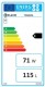 Clasa energetica Boiler termoelectric orizontal ELDOM 120 litri