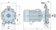 Dimensiuni Pompa centrifuga SPERONI 2CM 25/130A