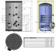 Dimensiuni Boiler termoelectric cu o serpentina ELDOM 1500 litri