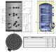 Dimensiuni Boiler solar cu 2 serpentine si rezistenta electrica ELDOM 2000 litri