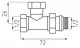 Dimensiuni Robinet radiator retur drepr 1/2” x 1/2