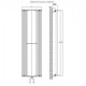 Radiator vertical cu oglinda Radox Vertica C Mirror - dimensiuni