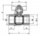 Robinet sferic pt gaz AIRAGA AIR331F PN16 - 1/2 FI-FI - dimensiuni