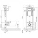 Bazin WC incastrat S701-329 CERSANIT AQUA 02 - dimensiuni
