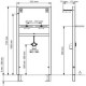 Cadru fixare lavoar 55950047 Wirquin - dimensiuni