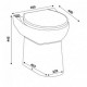 Pompa pentru ape uzate SFA SANICOMPACT C43 Dual Flush - 800 W C43LV - dimensiuni