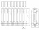 Element calorifer tubular Tesi 3, alb, h=300 mm IRSAP 4