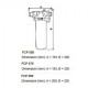 Filtru de sedimente cu cartus NOBEL FCP 070 1 4 m³/h - dimensiuni